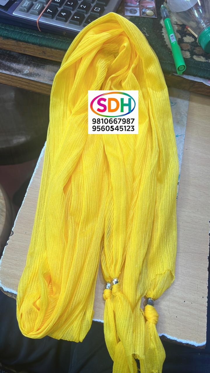 Yellow Crinkled Chiffon Stole swatch