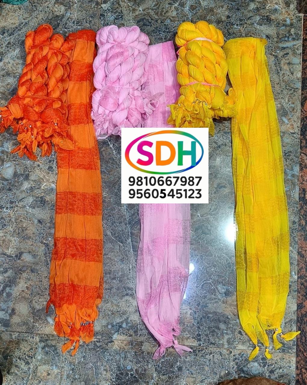 Plain Dyed Cotton Dupatta Set swatch