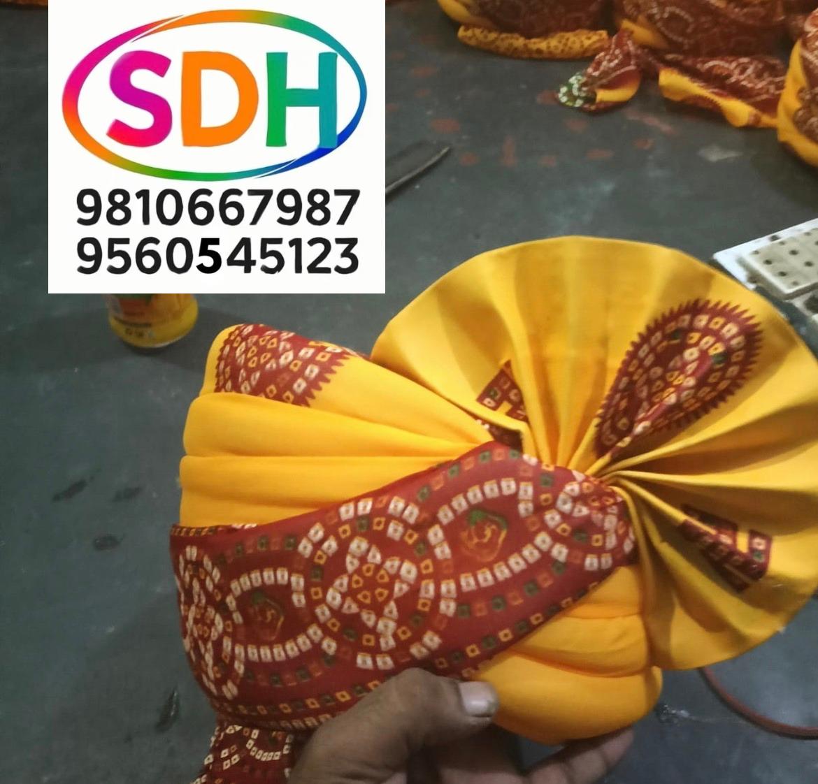 Yellow Bandhani Safa swatch