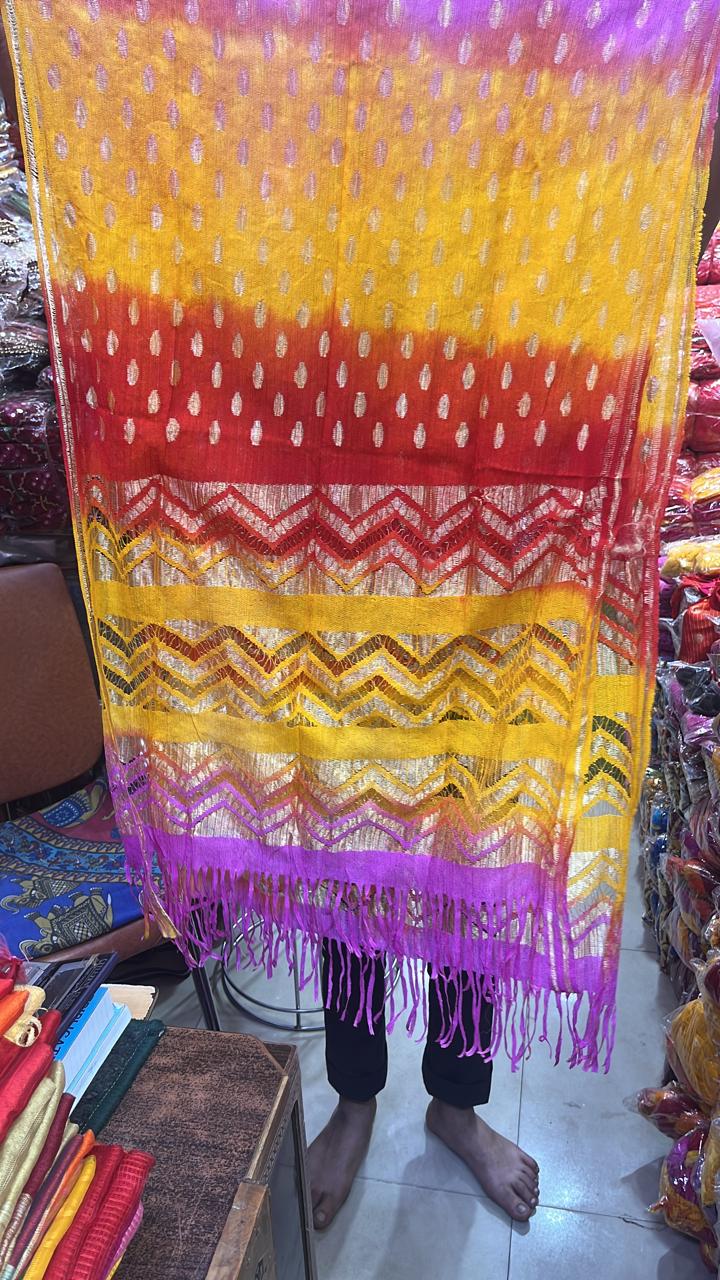 Zari Border Zigzag Dupatta swatch