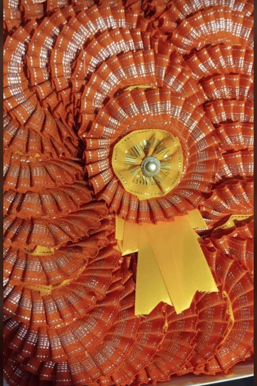 Orange Zari Billa Badge swatch